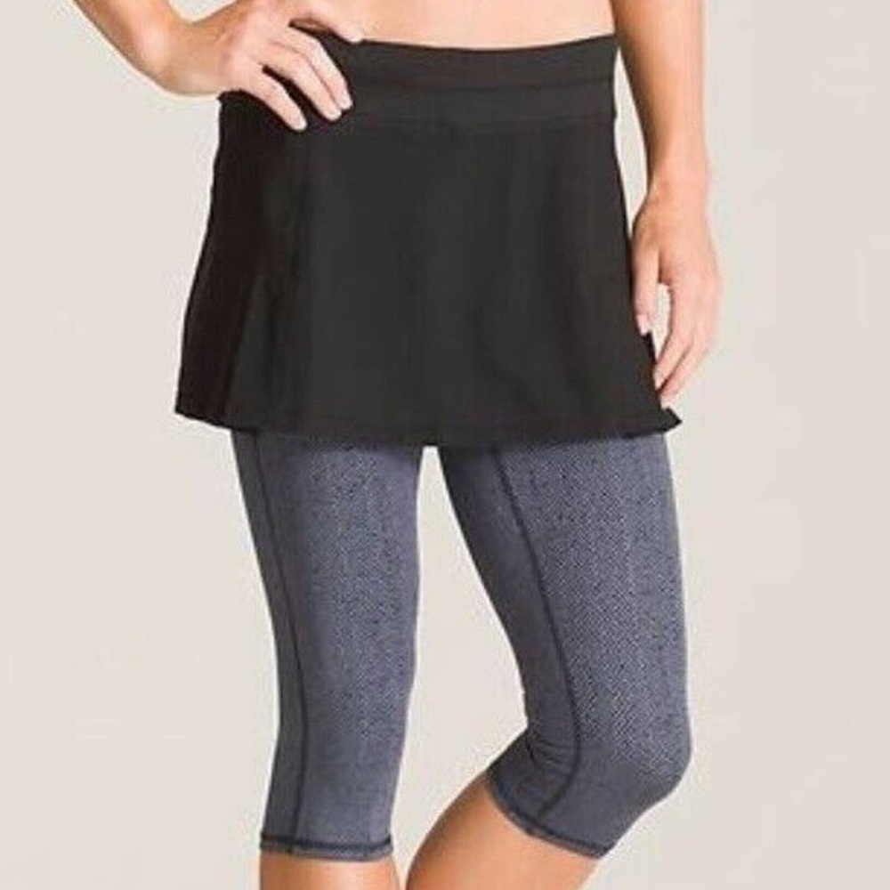 Athleta | Warrior Sport 2 In 1 Skort Herringbone Skirted Leggings Size Small